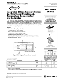 MPX4250D datasheet: Operating overview integrated pressure  sensor MPX4250D