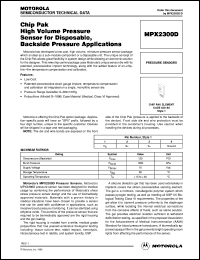 MPX2300D datasheet: Chip pak high volume pressure sensor MPX2300D