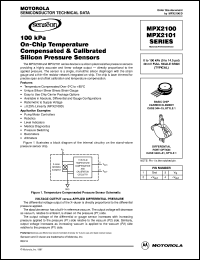 MPX2100AS datasheet: 100 KPA on-chip temperature compensated silicon pressure sensor MPX2100AS