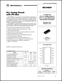 MC44829D datasheet: PLL tuning circuit MC44829D