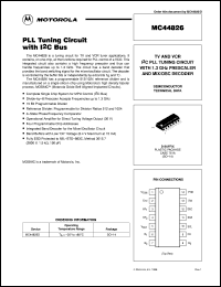 MC44826D datasheet: PLL tuning circuit MC44826D
