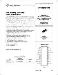 MC44817BD datasheet: PLL tuning circuit with 30 wire bus MC44817BD