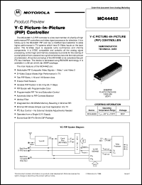 MC44462B datasheet: Y-C picture-in-picture controller MC44462B