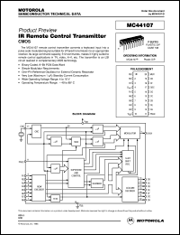 MC44107P datasheet: IR remote control transmitter MC44107P