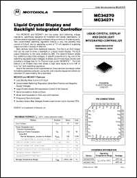 MC34271FB datasheet: Liquid crystal display and backlight integrated controller MC34271FB