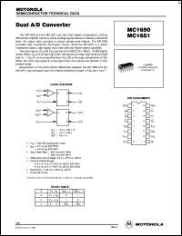 MC1651L datasheet: Dual A/D converter MC1651L