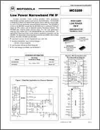 MC3359DW datasheet: Low power FM IF MC3359DW