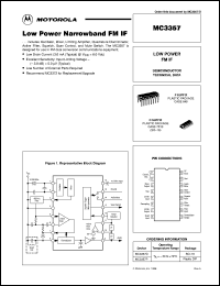 MC3357D datasheet: Low power FM IF MC3357D