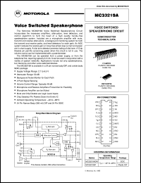 MC33219AP datasheet: Voice switched speakerphone MC33219AP