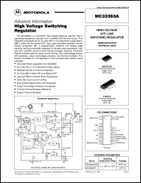 MC33363ADW datasheet: High voltage switching regulator MC33363ADW