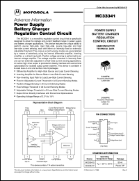 MC33341P datasheet: Power supply battery charger regulation control circuit MC33341P