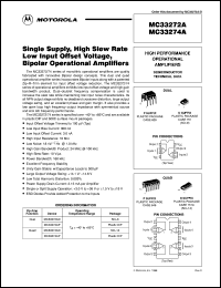 MC33272AD datasheet: High performance operational amplifier MC33272AD