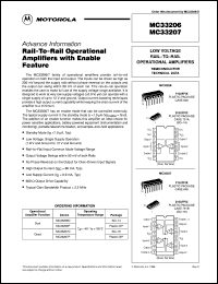 MC33207D datasheet: Rail-to-rail operational amplifier MC33207D
