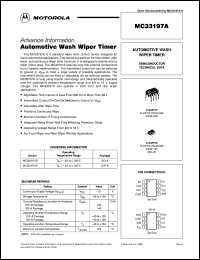MC33197AP datasheet: Automotive wash wiper timer MC33197AP