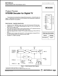 MC92300CG datasheet: VITERBI decoder for digital TV MC92300CG