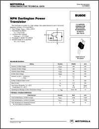 BU806 datasheet: NPN darlington power transistor BU806