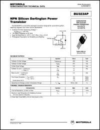 BU323AP datasheet: NPN silicon darlington power transistor BU323AP