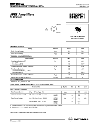 BFR31LT1 datasheet: N-channel JFET amplifier BFR31LT1