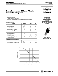 BDV64B datasheet: PNP complementary silicon plastic power darlington BDV64B