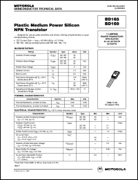 BD169 datasheet: Plastic medium power silicon NPN transistor BD169