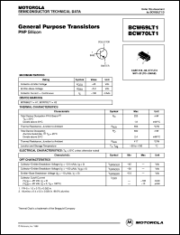 BCW70LT1 datasheet: PNP silicon general purpose transistor BCW70LT1