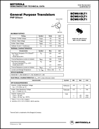 BCW61BLT1 datasheet: PNP silicon general purpose transistor BCW61BLT1