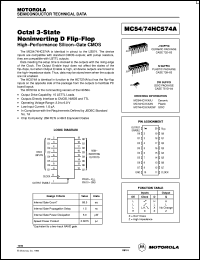 MC74HC574AN datasheet: Octal 3-state noninverting D flip-flop MC74HC574AN