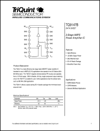 TQ9147B datasheet: 2-stage AMPS power amplifier IC TQ9147B