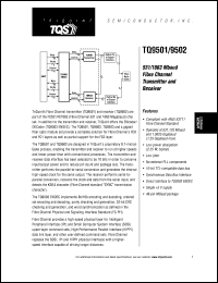 TQ9502MC datasheet: Fibre channel transmitter and receiver TQ9502MC