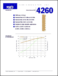 TGF4260-EPU datasheet: 9.6 mm discrete HFET TGF4260-EPU