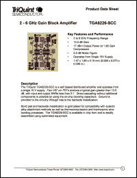 TGA8226-SCC datasheet: 2-6 GHz gain block amplifier TGA8226-SCC
