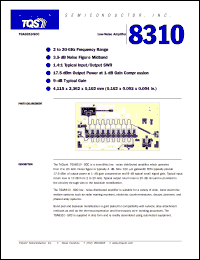 TGA8310-SCC datasheet: Low-noise amplifier TGA8310-SCC