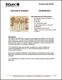 TGA8320-SCC datasheet: Gain block amplifier TGA8320-SCC