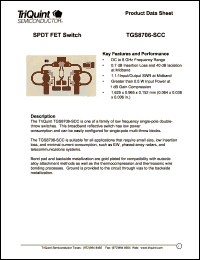 TGS8706-SCC datasheet: SDPT FET switch TGS8706-SCC