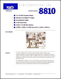 TGA8810-SCC datasheet: Gain block amplifier TGA8810-SCC