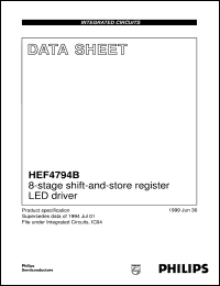HEF4794BP datasheet: 8-stage shift-and-store register LED driver HEF4794BP