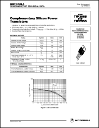 TIP3055 datasheet: Complementary silicon power transistor TIP3055