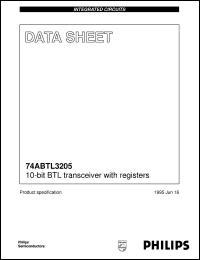 74ABTL3205BB datasheet: 10-bit BTL transceiver with registers 74ABTL3205BB