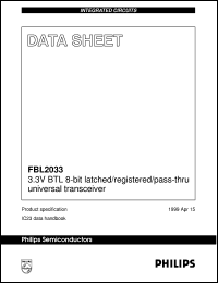 FBL2033BB datasheet: 3.3 V BTL latched/registered/pass-thru universal transceiver FBL2033BB