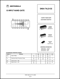 SN54LS133J datasheet: 13-input NAND gate SN54LS133J