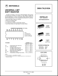 SN54LS195AJ datasheet: Universal 4-bit shift register SN54LS195AJ