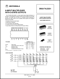 SN74LS251N datasheet: 8-input multiplexer with 3-state outputs SN74LS251N