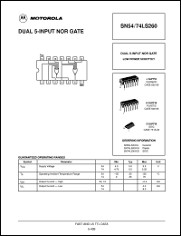 SN74LS260N datasheet: Dual 5-input NOR gate SN74LS260N