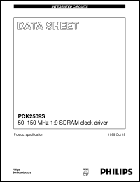 PCK2509S datasheet: 50 - 150 MHz 1:9 SDRAM clock driver PCK2509S