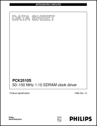 PCK2510S datasheet: 50-150 MHz 1:10 SDRAM clock driver PCK2510S