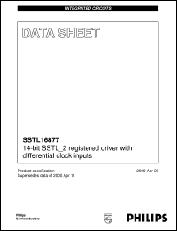SSTL16877 datasheet: 14-bit SSTL_2 registered driver with differential clock inputs SSTL16877