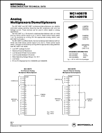 MC14067BCP datasheet: Analog multiplexer/demultiplexer MC14067BCP