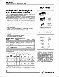 MC14094BCP datasheet: 8-stage shift/store register MC14094BCP