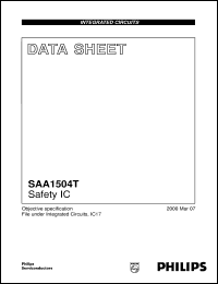 SAA1504T/N1 datasheet: Safety IC SAA1504T/N1