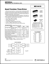 MC14415FP datasheet: Quad precision timer/driver MC14415FP